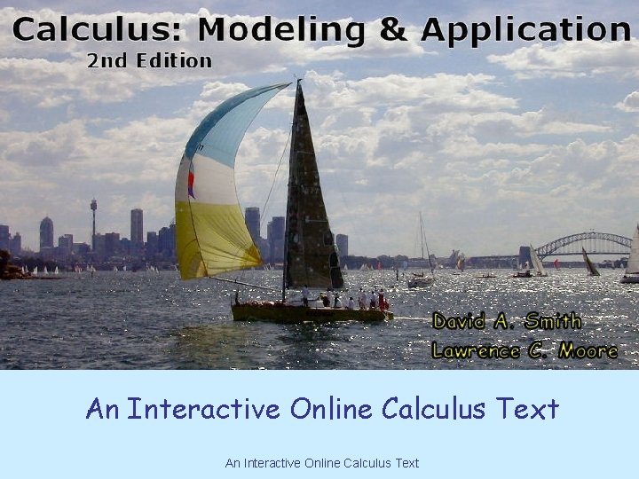 An Interactive Online Calculus Text 