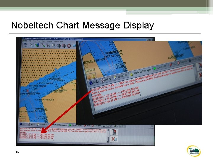 Nobeltech Chart Message Display 21 
