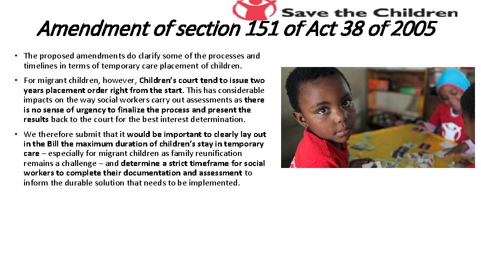 EVERY CHILD DESERVES A CHANCE Save the Children