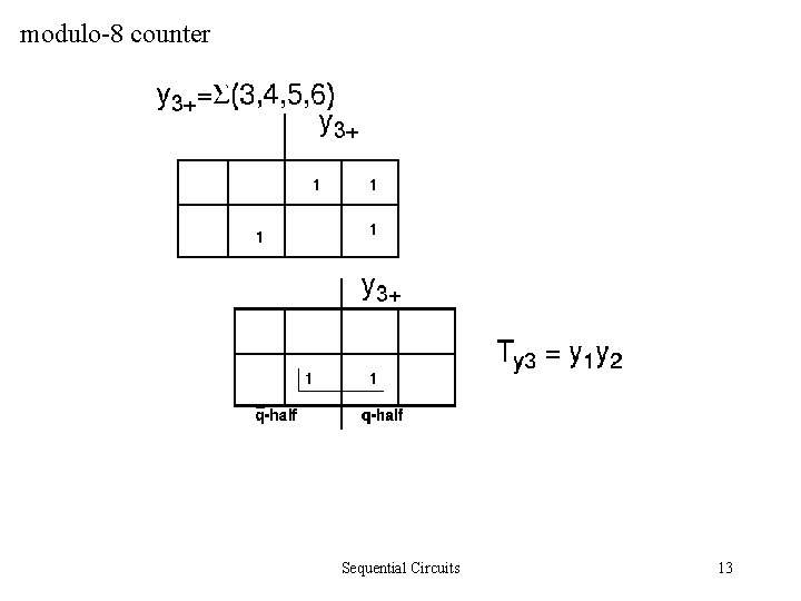 modulo-8 counter Sequential Circuits 13 