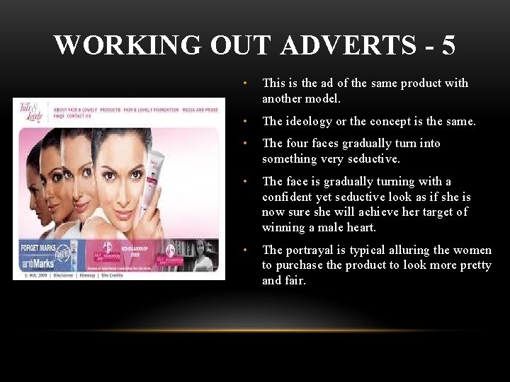 WORKING OUT ADVERTS - 5 • This is the ad of the same product
