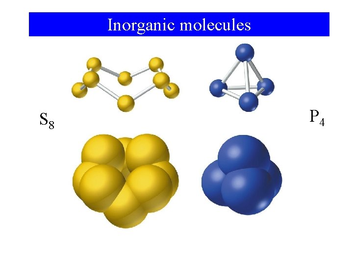 Inorganic molecules S 8 P 4 