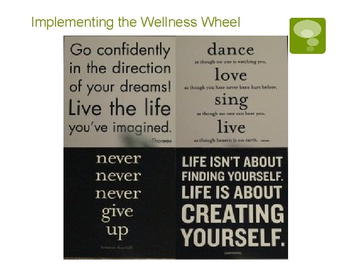 Implementing the Wellness Wheel 