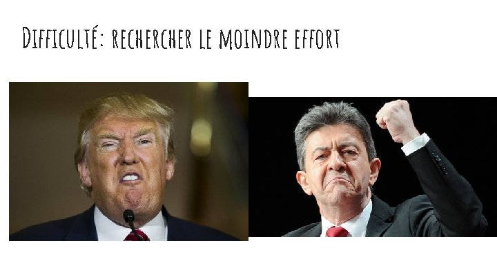 Difficulté: recher le moindre effort 