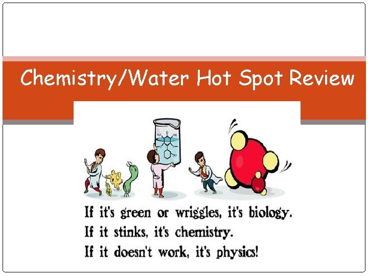 Chemistry/Water Hot Spot Review 