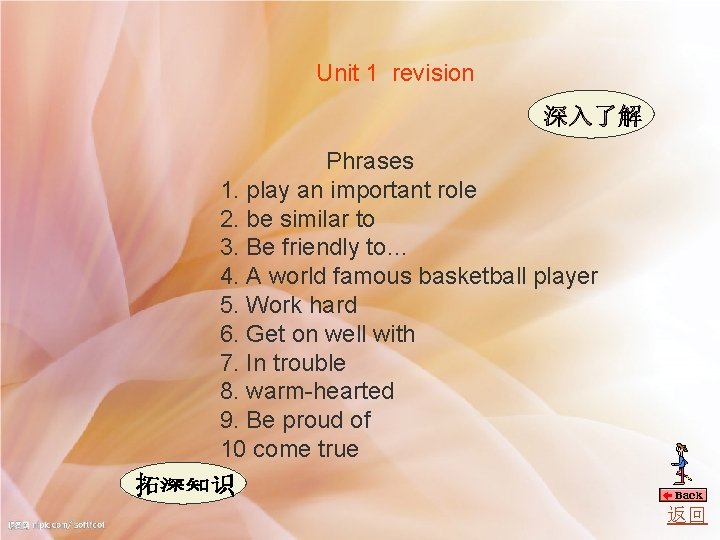 Unit 1 revision Phrases 1. play an important role 2. be similar to 3.