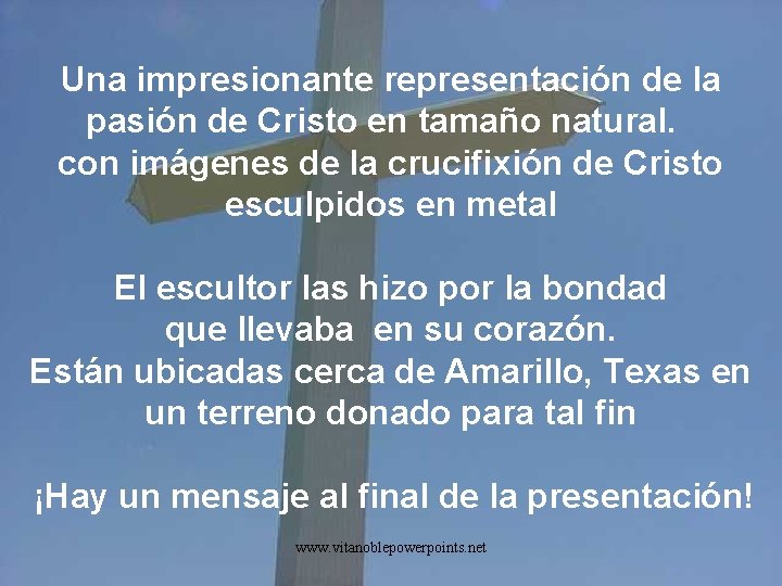 Una impresionante representación de la pasión de Cristo en tamaño natural. con imágenes de