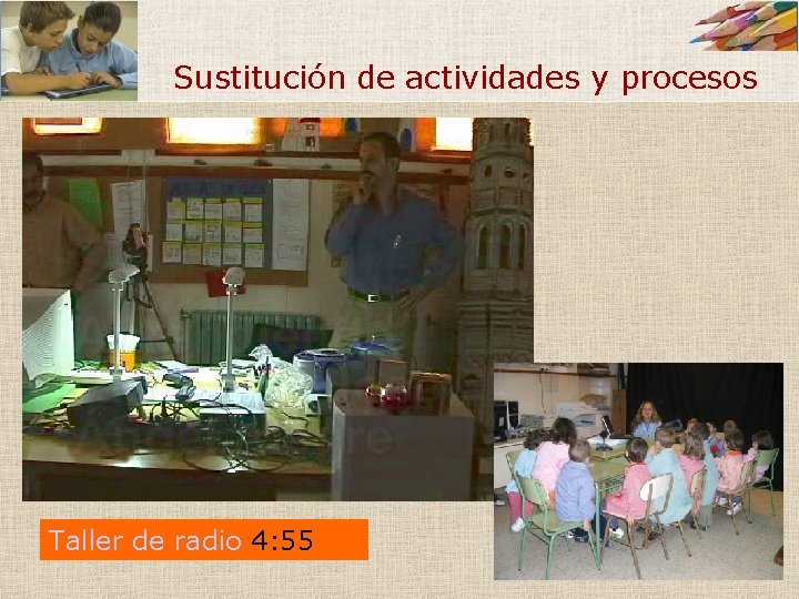 Sustitución de actividades y procesos Taller de radio 4: 55 Sustitución de actividades y procesos Taller de radio 4: 55