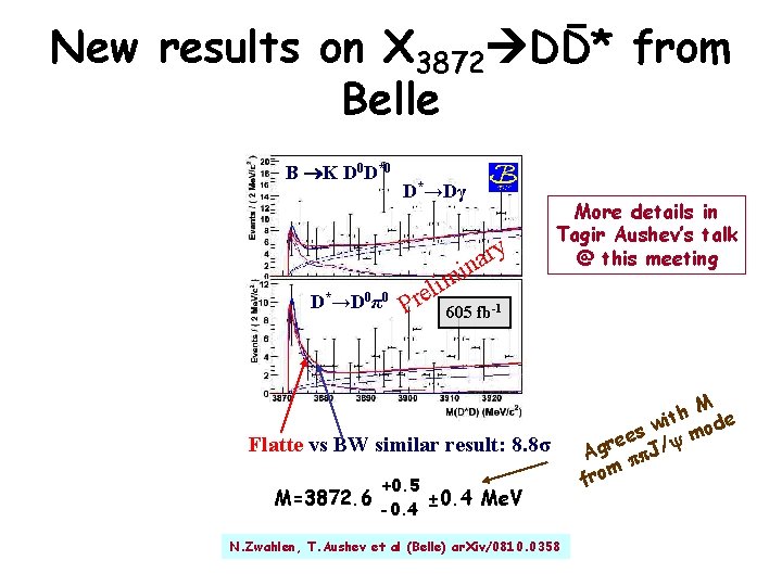 New results on X 3872 DD* from Belle B K D 0 D*0 D*→D