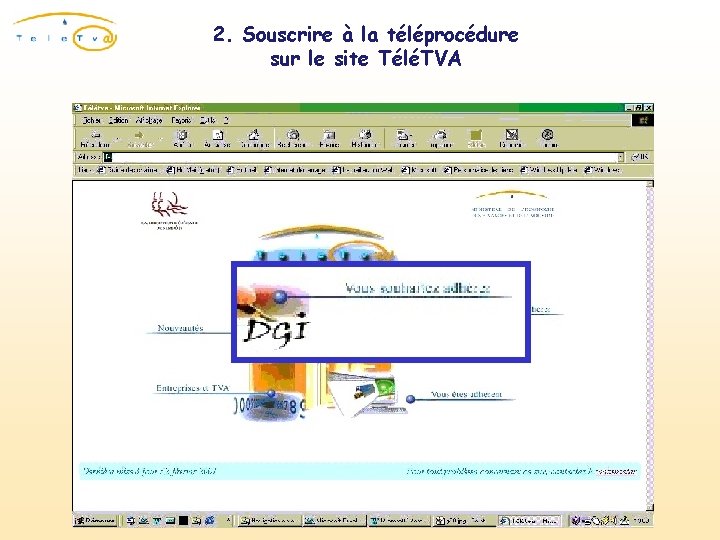 2. Souscrire à la téléprocédure sur le site TéléTVA 