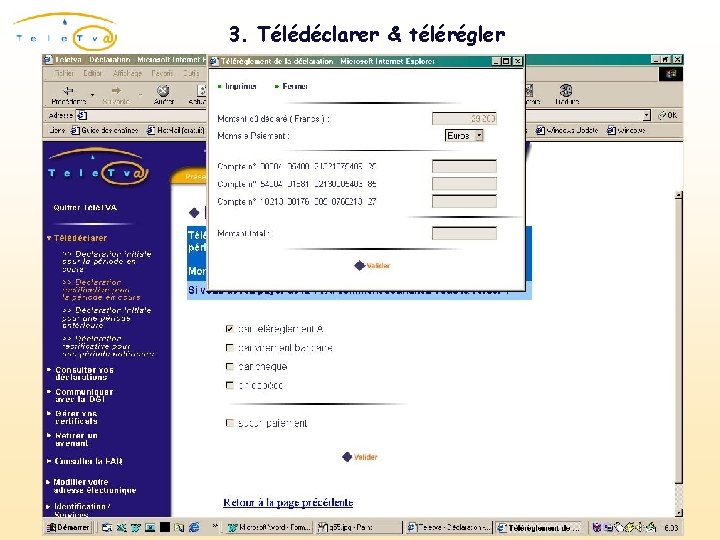 3. Télédéclarer & télérégler 