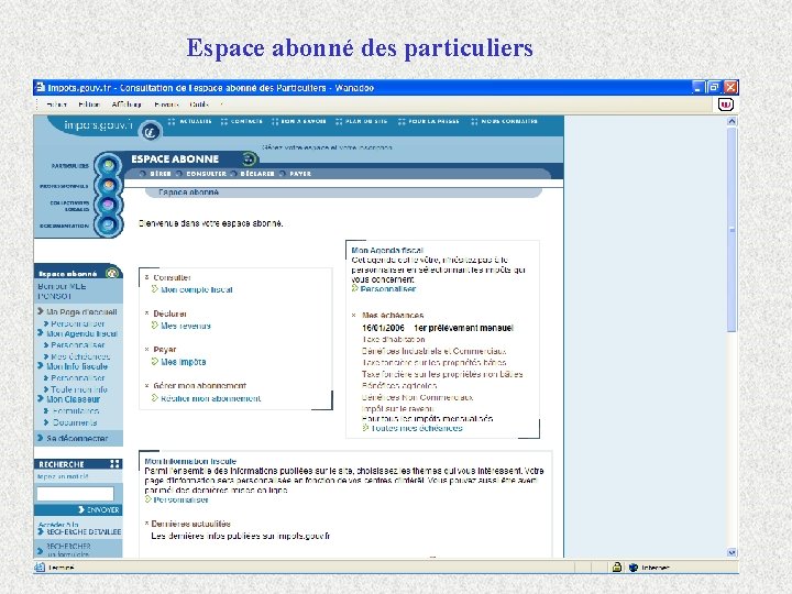 Espace abonné des particuliers 