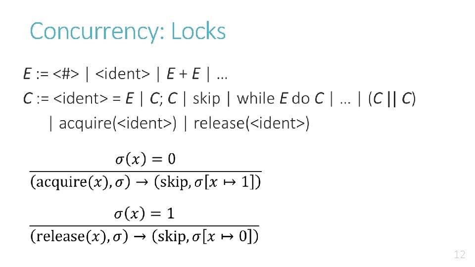 Concurrency: Locks • 12 