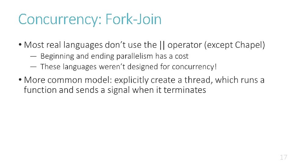 Concurrency: Fork-Join • 17 
