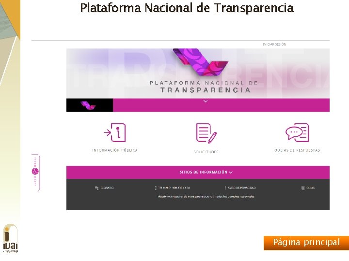 Plataforma Nacional de Transparencia Página principal 