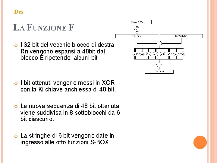 Des LA FUNZIONE F I 32 bit del vecchio blocco di destra Rn vengono