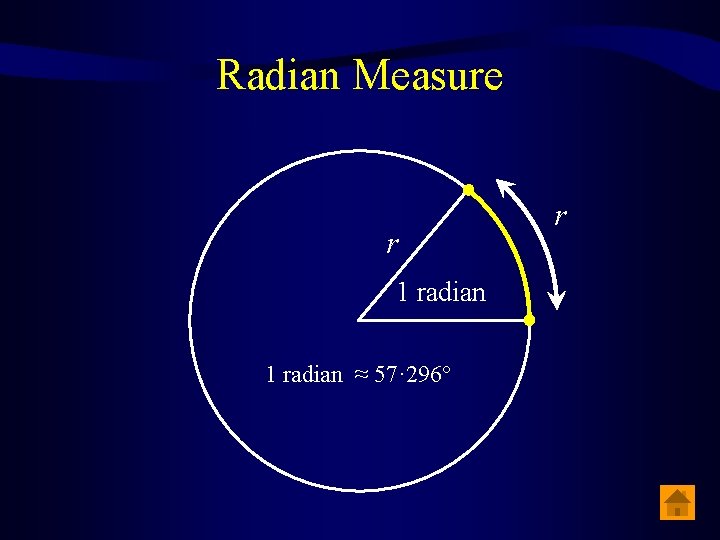 Radian Measure r 1 radian ≈ 57· 296° r 