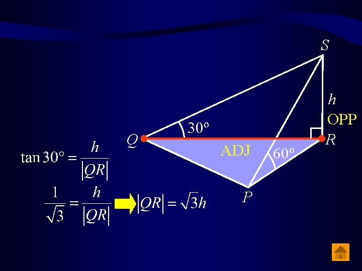 S Q 30º ADJ P 60º h OPP R 