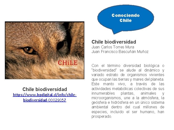 Conociendo Chile biodiversidad Juan Carlos Torres Mura Juan Francisco Bascuñán Muñoz Chile biodiversidad https: