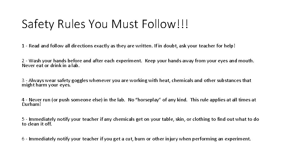 Safety Rules You Must Follow!!! 1 - Read and follow all directions exactly as