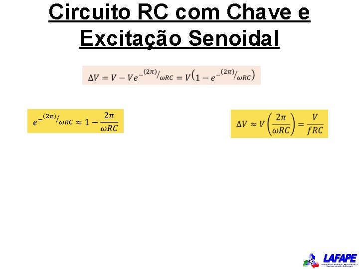 Circuito RC com Chave e Excitação Senoidal 