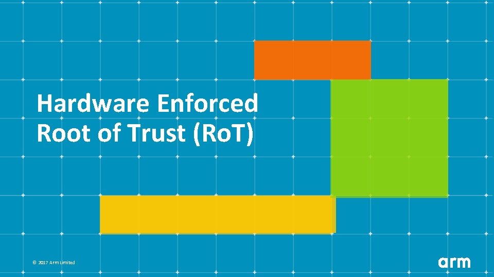 Hardware Enforced Root of Trust (Ro. T) © 2017 Arm Limited 