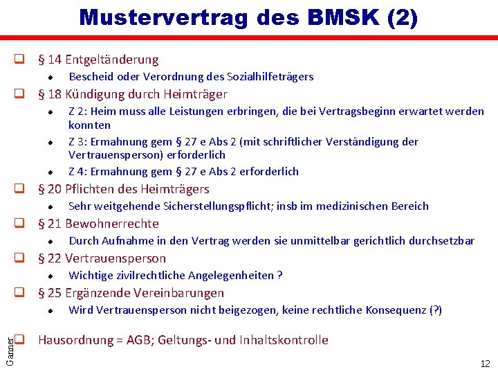 Mustervertrag des BMSK (2) q § 14 Entgeltänderung l Bescheid oder Verordnung des Sozialhilfeträgers