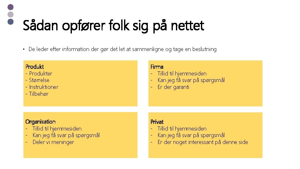 Sådan opfører folk sig på nettet • De leder efter information der gør det