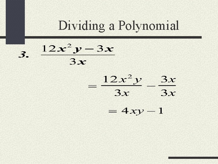 Dividing a Polynomial 