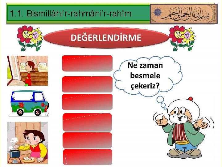 1. 1. Bismillâhi’r-rahmâni’r-rahîm 