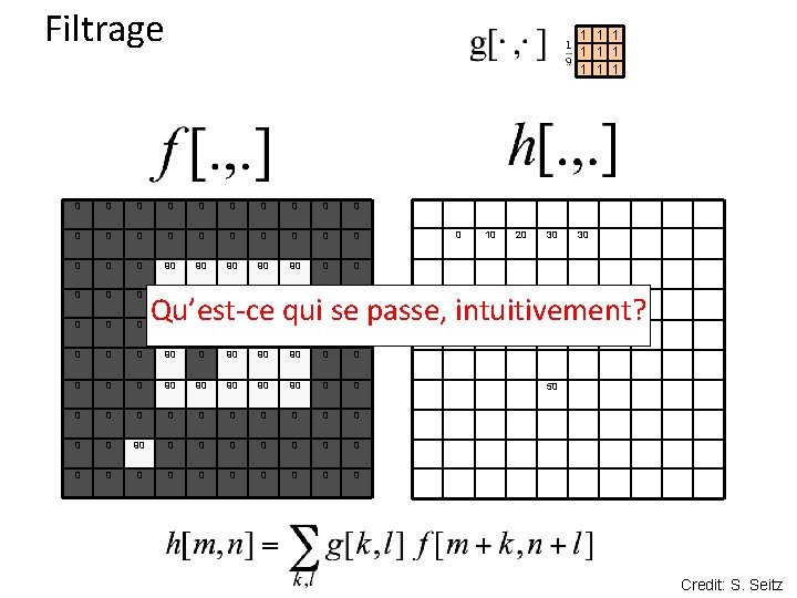 Filtrage 1 1 1 1 1 0 0 0 0 0 0 90 90