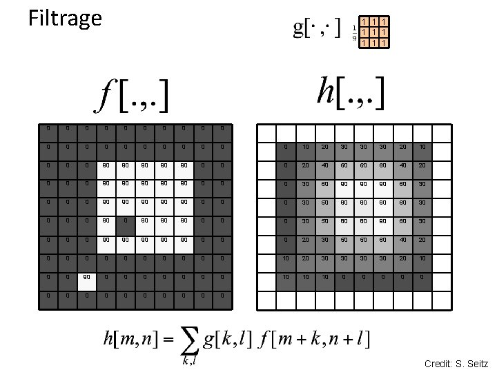 Filtrage 1 1 1 1 1 0 0 0 0 0 0 10 20
