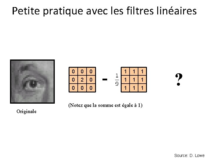 Petite pratique avec les filtres linéaires 0 0 2 0 0 - 1 1