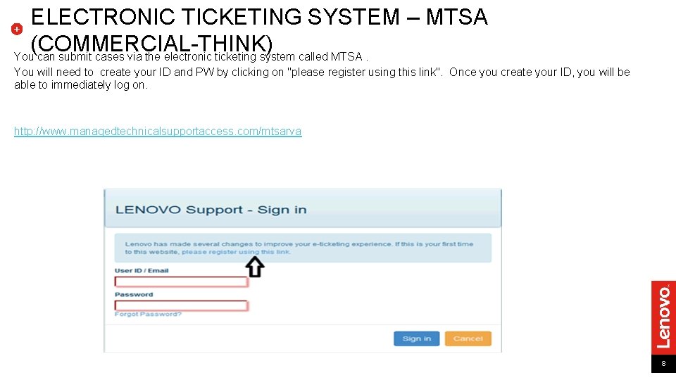 ELECTRONIC TICKETING SYSTEM – MTSA (COMMERCIAL-THINK) You can submit cases via the electronic ticketing