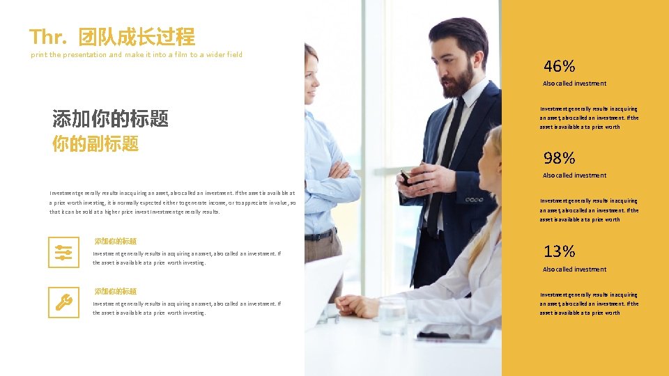 Thr. 团队成长过程 print the presentation and make it into a film to a wider