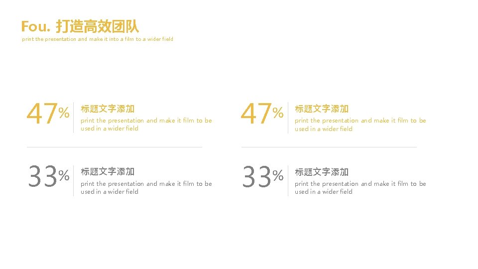 Fou. 打造高效团队 print the presentation and make it into a film to a wider