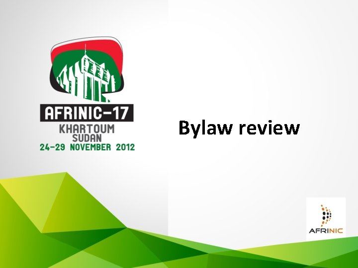 Bylaw review 