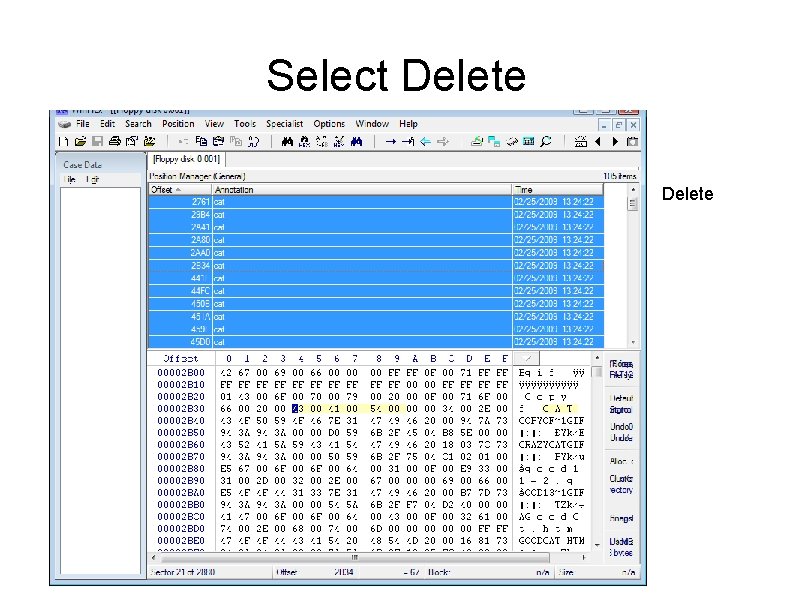 Select Delete Select Delete