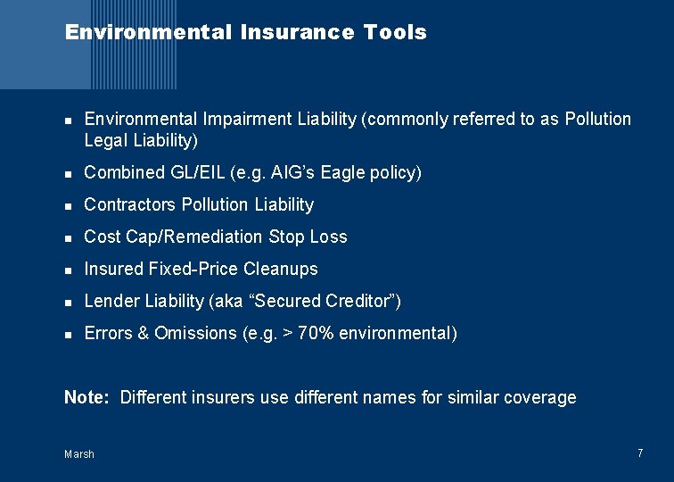 July 26 2006 Understanding and Managing Environmental Risks