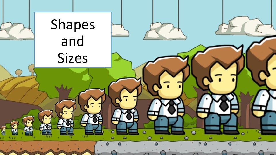 Shapes and Sizes Review Patterns Using the pictures