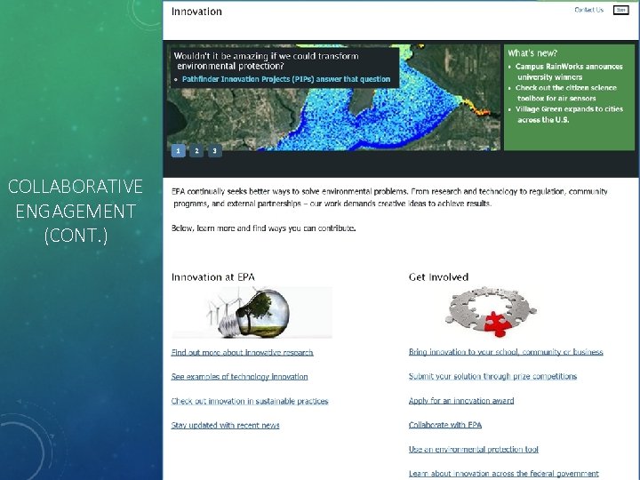 COLLABORATIVE ENGAGEMENT (CONT. ) 
