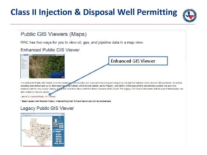 Class II Injection & Disposal Well Permitting Enhanced GIS Viewer (Insert Graph Here) Delete