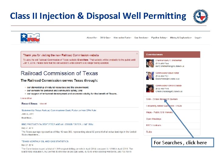 Class II Injection & Disposal Well Permitting For Searches , click here 