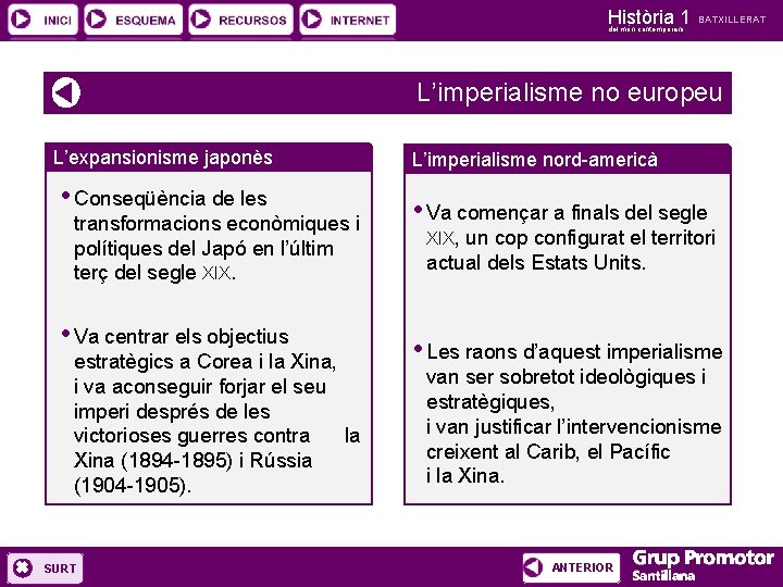 Història 1 del món contemporani BATXILLERAT L’imperialisme no europeu L’expansionisme japonès • Conseqüència de