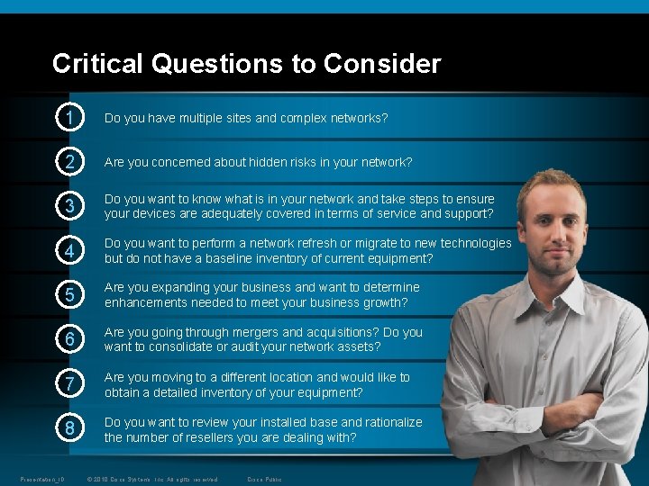 Critical Questions to Consider Presentation_ID 1 Do you have multiple sites and complex networks?