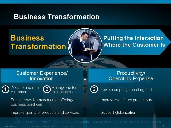 Business Transformation Putting the Interaction Where the Customer Is Customer Experience/ Innovation 1 Acquire