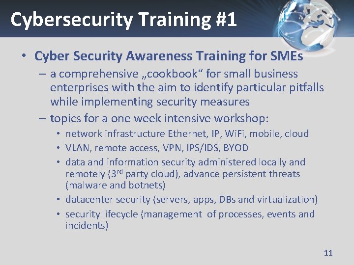 Cybersecurity Training #1 • Cyber Security Awareness Training for SMEs – a comprehensive „cookbook“