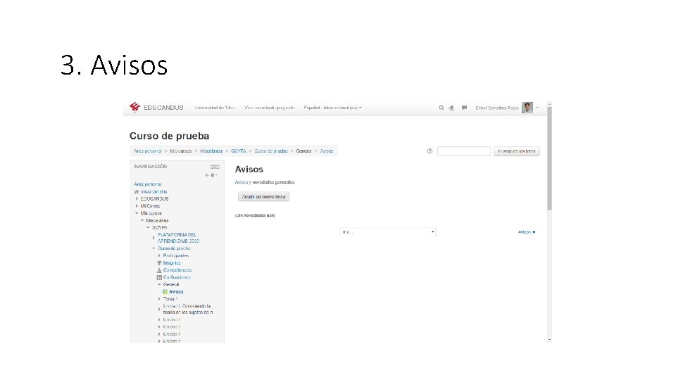 3. Avisos 