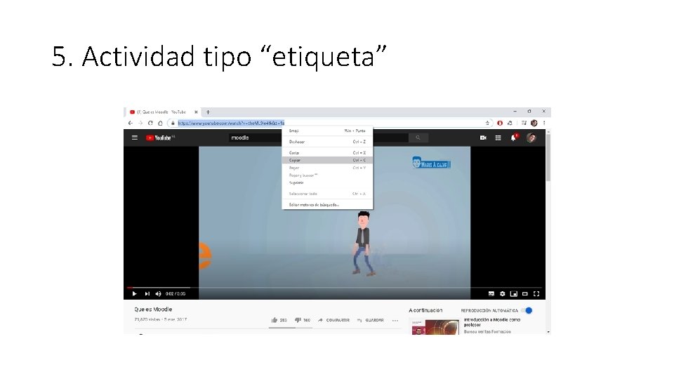 5. Actividad tipo “etiqueta” 