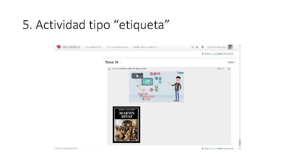 5. Actividad tipo “etiqueta” 